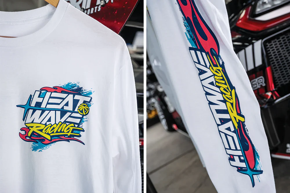 HWV UPF LONG SLEEVE: Y2K Racing White Long Sleeve T-Shirt - Image 2