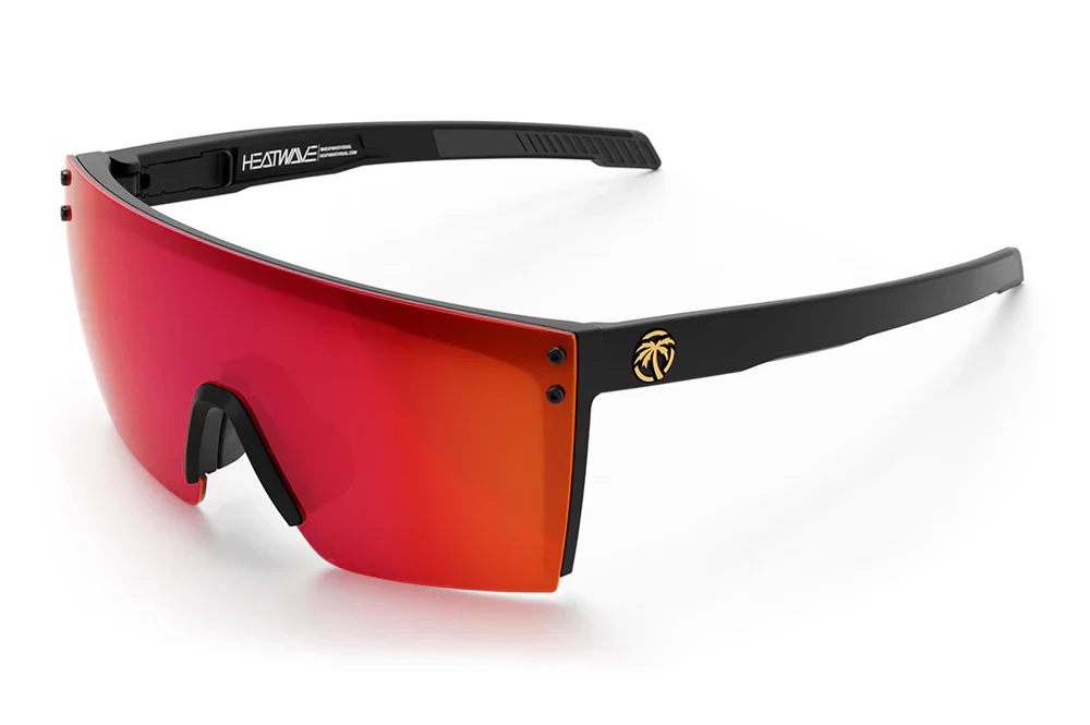 PERFORMANCE LAZER FACE SUNGLASSES: Red/Orange - Image 2