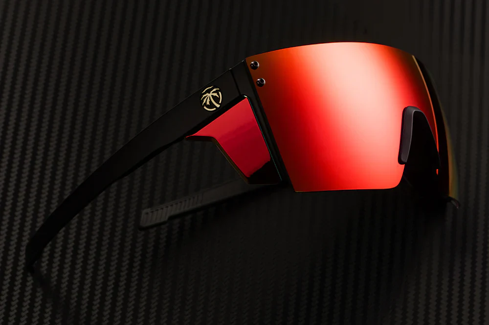 PERFORMANCE LAZER FACE SUNGLASSES: Red/Orange - Image 4